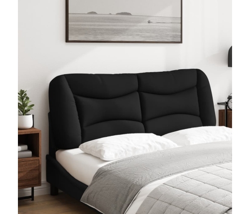 Cabecero de cama acolchado tela negro 120 cm