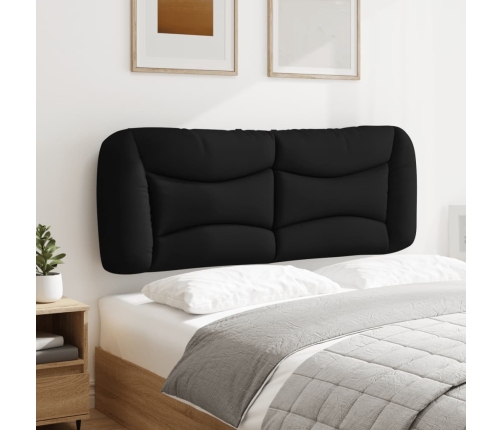 Cabecero de cama acolchado tela negro 120 cm