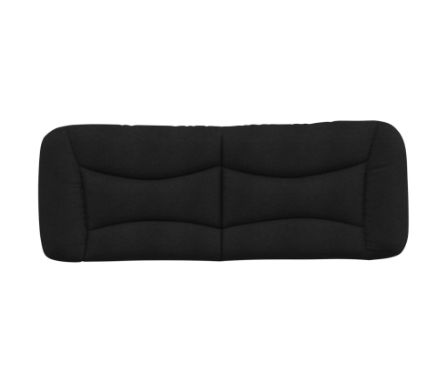 Cabecero de cama acolchado tela negro 120 cm