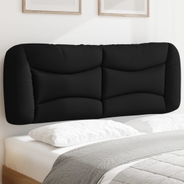 Cabecero de cama acolchado tela negro 120 cm