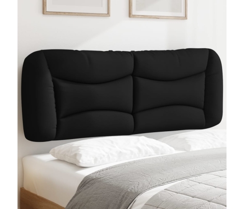 Cabecero de cama acolchado tela negro 120 cm