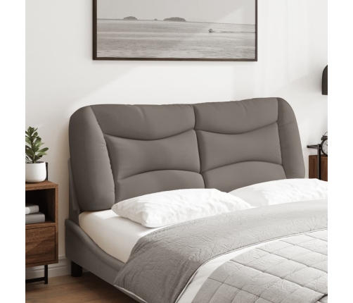 Cabecero de cama acolchado tela gris taupé 120 cm