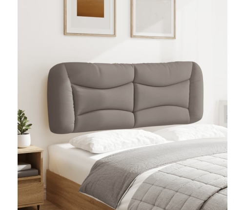 Cabecero de cama acolchado tela gris taupé 120 cm