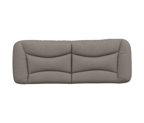 Cabecero de cama acolchado tela gris taupé 120 cm