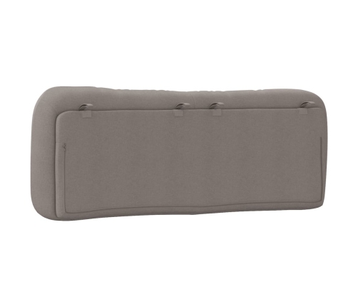 Cabecero de cama acolchado tela gris taupé 120 cm