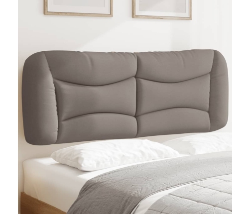 Cabecero de cama acolchado tela gris taupé 120 cm