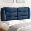 Cabecero de cama acolchado tela azul 120 cm