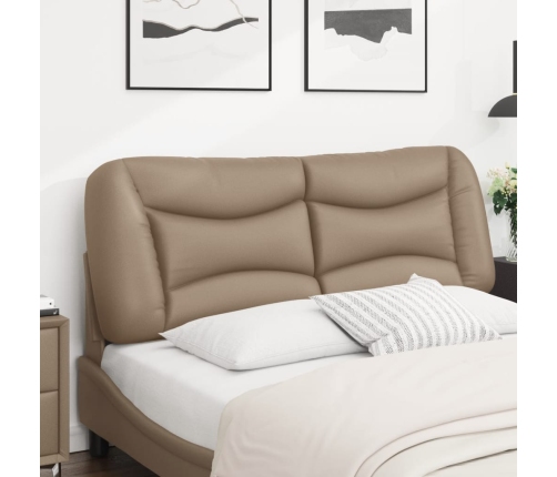 Cabecero de cama acolchado cuero sintético capuchino 120 cm