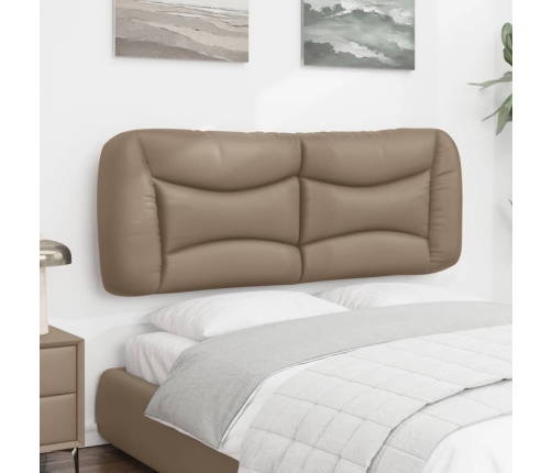 Cabecero de cama acolchado cuero sintético capuchino 120 cm