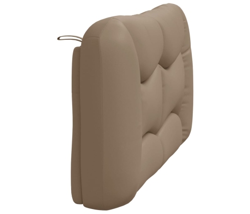 Cabecero de cama acolchado cuero sintético capuchino 120 cm