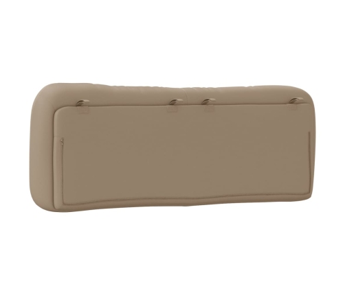 Cabecero de cama acolchado cuero sintético capuchino 120 cm