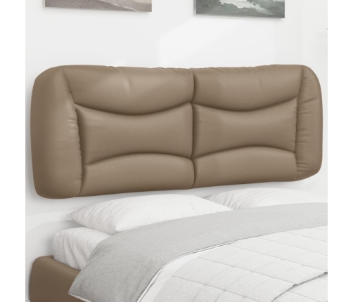 Cabecero de cama acolchado cuero sintético capuchino 120 cm