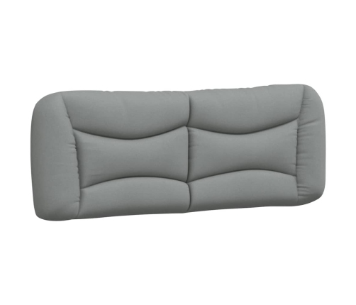 Cabecero de cama acolchado tela gris claro 140 cm