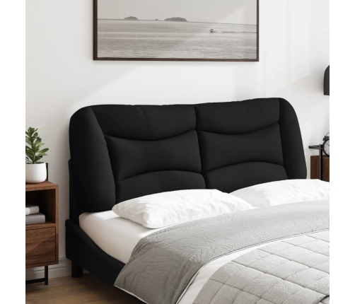 Cabecero de cama acolchado tela negro 140 cm