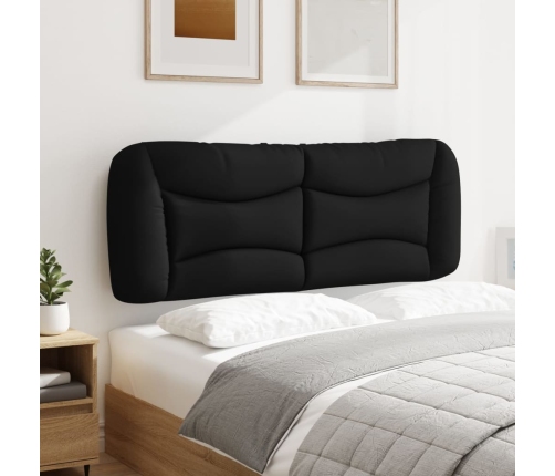 Cabecero de cama acolchado tela negro 140 cm