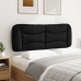 Cabecero de cama acolchado tela negro 140 cm