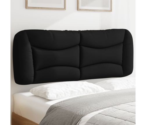 Cabecero de cama acolchado tela negro 140 cm