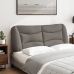 Cabecero de cama acolchado tela gris taupé 140 cm