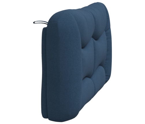 Cabecero de cama acolchado tela azul 140 cm