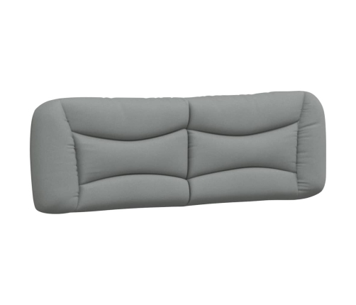 Cabecero de cama acolchado tela gris claro 160 cm