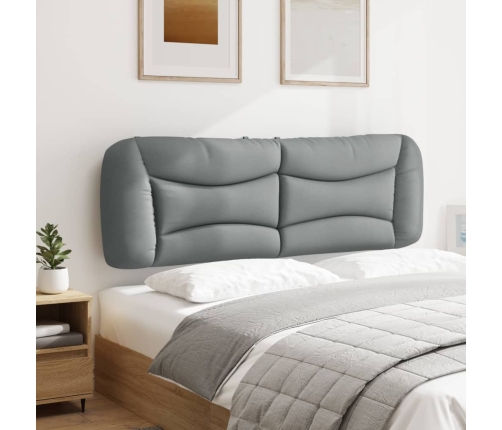 Cabecero de cama acolchado tela gris claro 160 cm