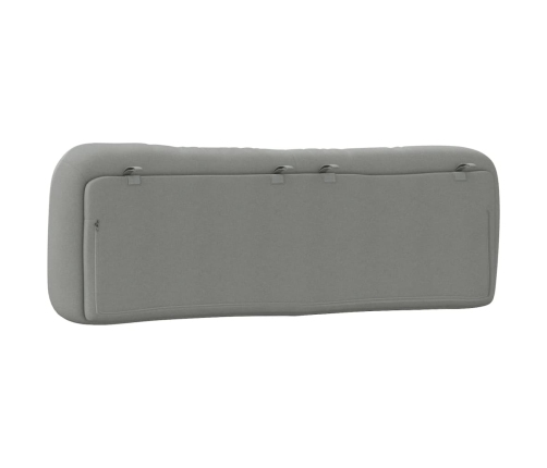 Cabecero de cama acolchado tela gris claro 160 cm