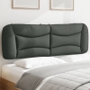 Cabecero de cama acolchado tela gris oscuro 160 cm