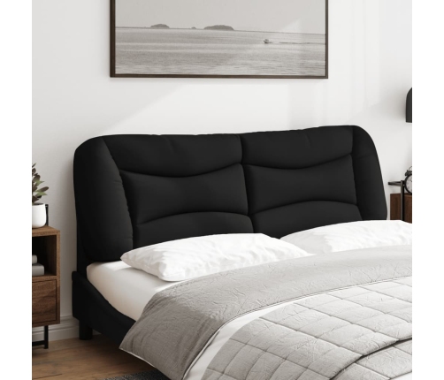 Cabecero de cama acolchado tela negro 160 cm