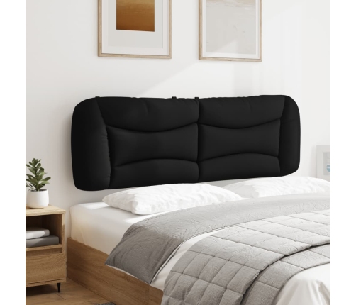 Cabecero de cama acolchado tela negro 160 cm