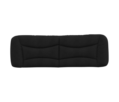 Cabecero de cama acolchado tela negro 160 cm