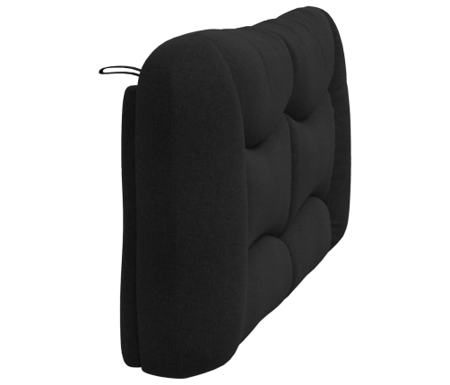 Cabecero de cama acolchado tela negro 160 cm