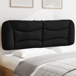 Cabecero de cama acolchado tela negro 160 cm