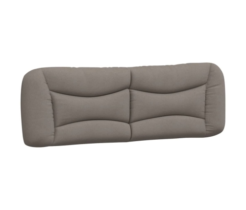 Cabecero de cama acolchado tela gris taupé 160 cm