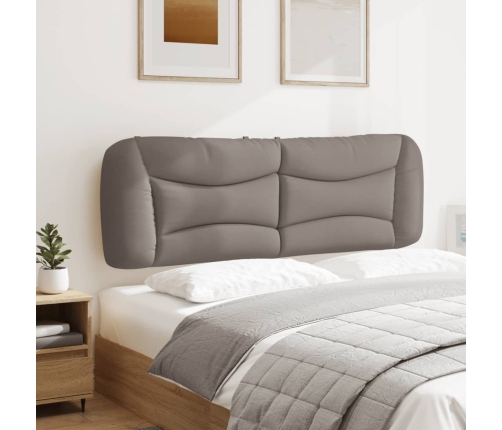 Cabecero de cama acolchado tela gris taupé 160 cm