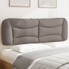 Cabecero de cama acolchado tela gris taupé 160 cm