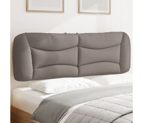 Cabecero de cama acolchado tela gris taupé 160 cm