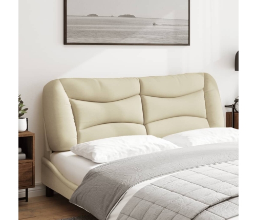 Cabecero de cama acolchado tela crema 160 cm