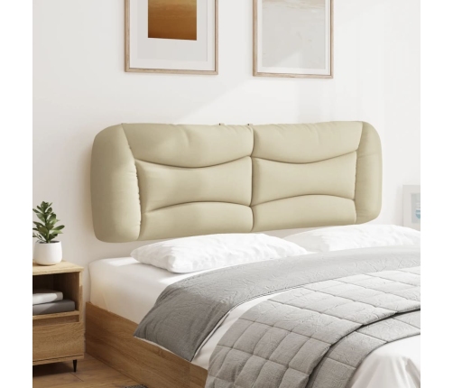 Cabecero de cama acolchado tela crema 160 cm