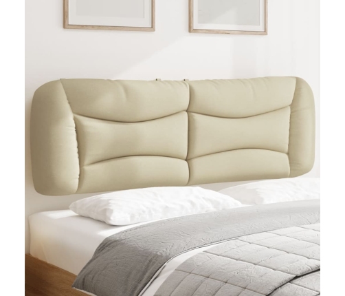 Cabecero de cama acolchado tela crema 160 cm