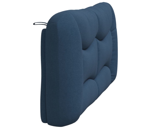 Cabecero de cama acolchado tela azul 160 cm