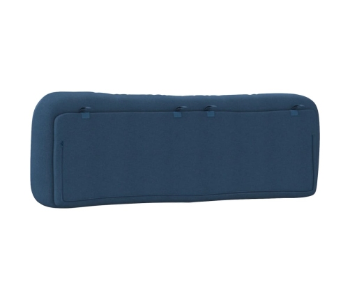 Cabecero de cama acolchado tela azul 160 cm