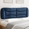 Cabecero de cama acolchado tela azul 160 cm