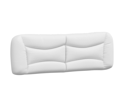 Cabecero de cama acolchado cuero sintético blanco 160 cm