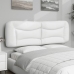 Cabecero de cama acolchado cuero sintético blanco 160 cm