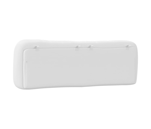 Cabecero de cama acolchado cuero sintético blanco 160 cm