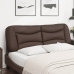 vidaXL Cabecero de cama acolchado cuero sintético marrón 160 cm