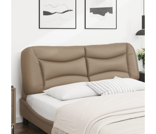 Cabecero de cama acolchado cuero sintético capuchino 160 cm