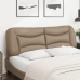 Cabecero de cama acolchado cuero sintético capuchino 160 cm