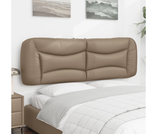 Cabecero de cama acolchado cuero sintético capuchino 160 cm