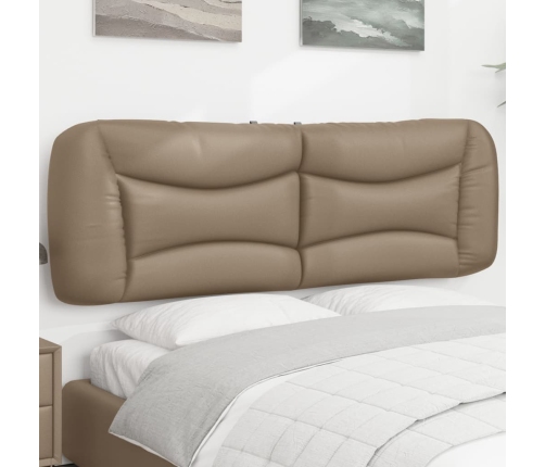 Cabecero de cama acolchado cuero sintético capuchino 160 cm